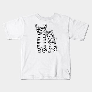 Tigers playing basketball Kids T-Shirt